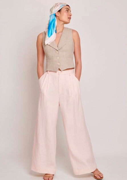 Ash Pant - Linen - Blush – Behida Dolić Millinery