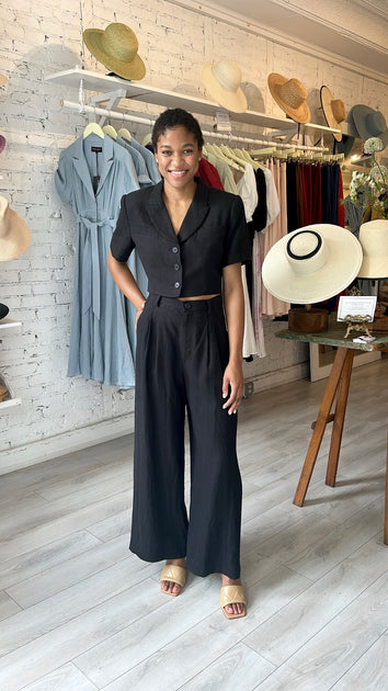 Ash Pant - Linen - Black – Behida Dolić Millinery