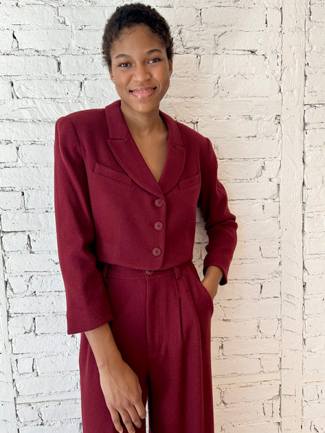 Jack Cropped Jacket - Wool - Wine – Behida Dolić Millinery
