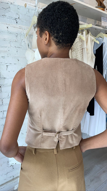 Frida Vest - Corduroy - Camel – Behida Dolić Millinery