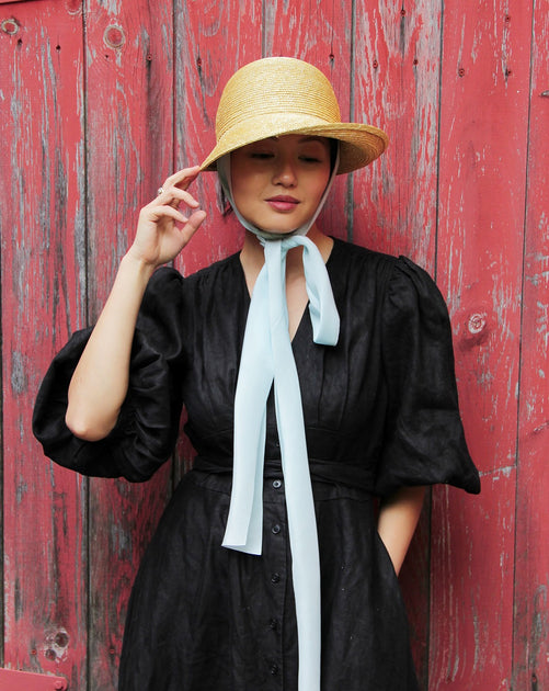 Elegant Gray Wide-Brim Hat Behida Dolic Grace and Lace- Wide Brim Felt Hat in Charcoal – Sublime  main image 2