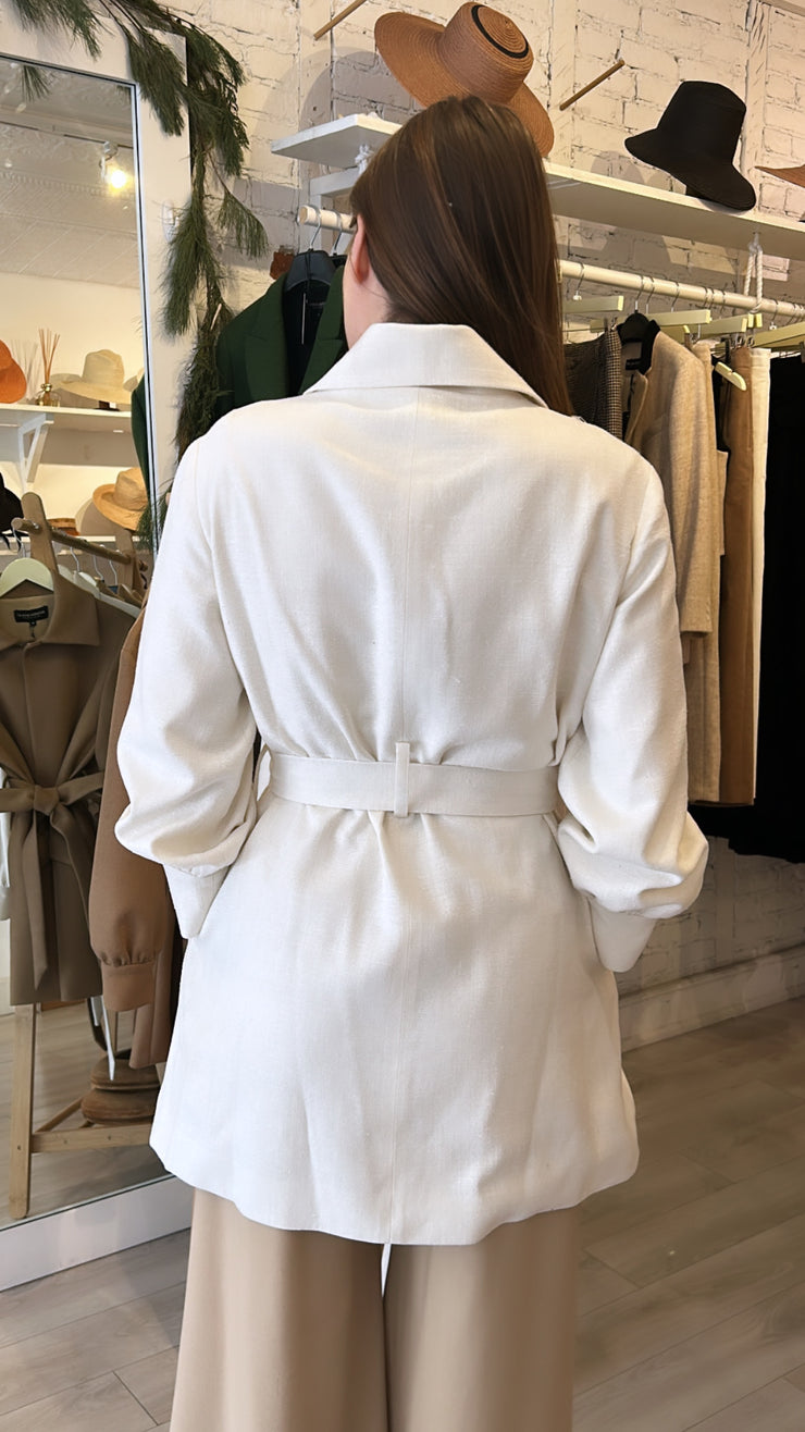 Jacket - Raw Silk - Ivory