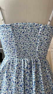 Megan Dress - Cotton - Blue Floral