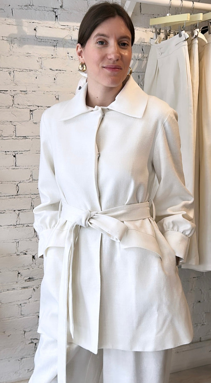 Jacket - Raw Silk - Ivory