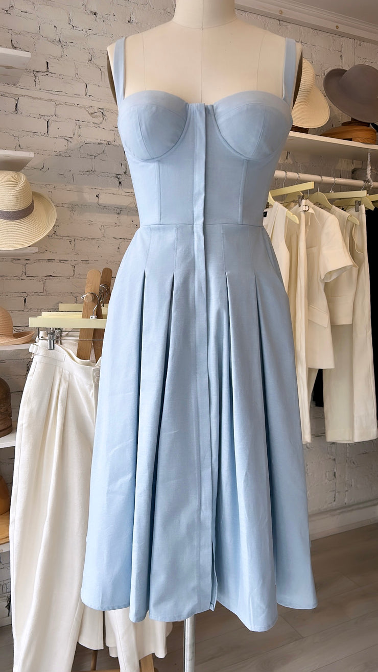 Megan Dress - Cotton - Light Blue