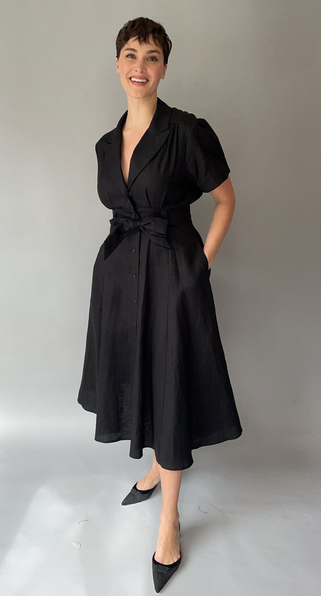 white christmas dresses Emma Shirt Dress - Linen