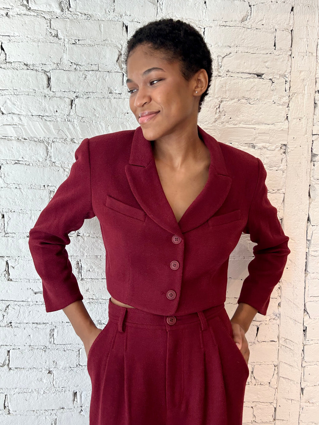 HED MAYNER CROPPED PEACOAT / CAMEL – VISION OF FASHION