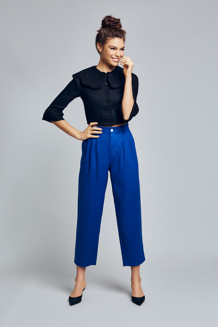 Royal Blue Linen