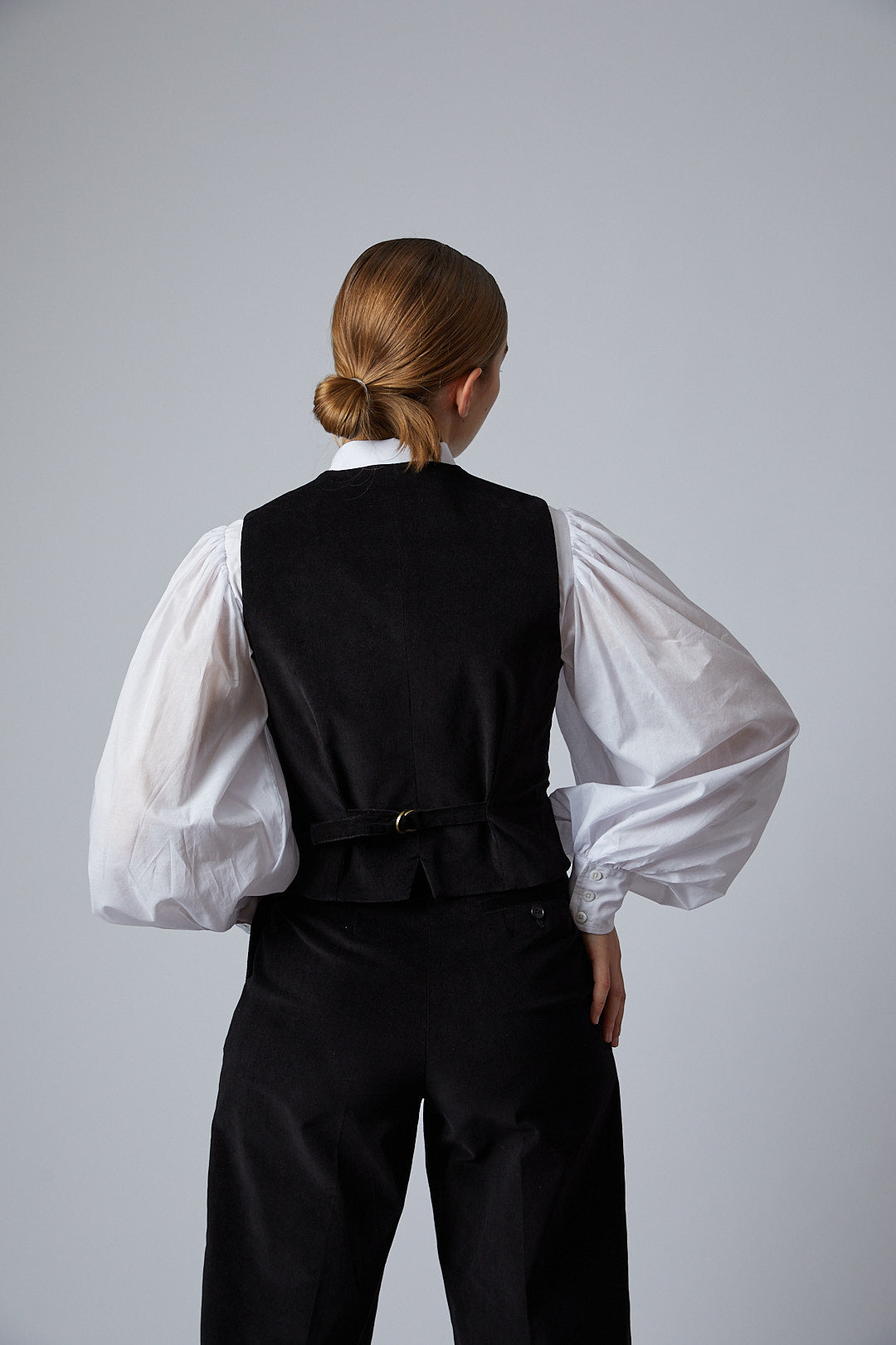 Frida Vest - Corduroy - Black – Behida Dolić Millinery
