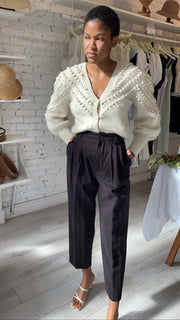 Black Corduroy Cassie Pants