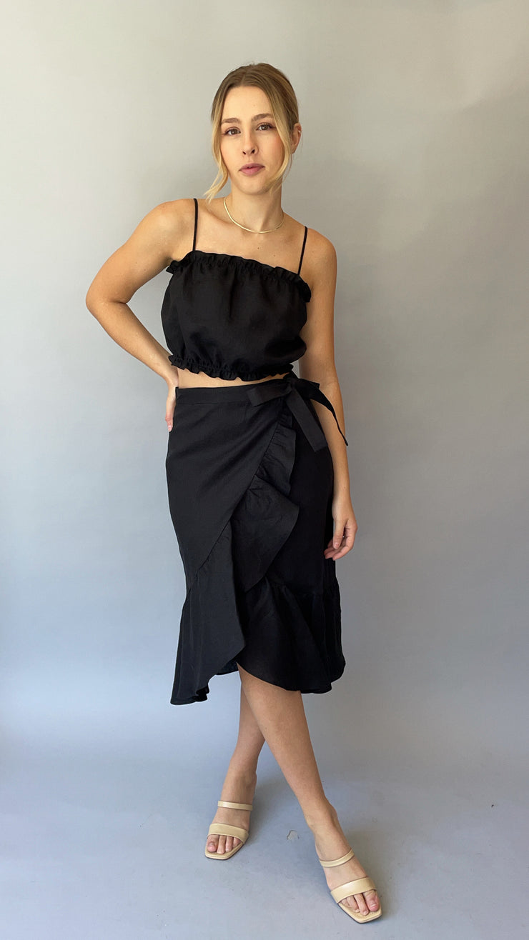 Sorrento Wrap Skirt - Black