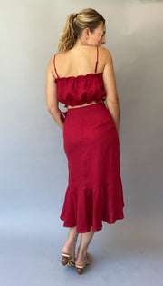 Sorrento Wrap Skirt Red