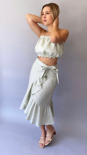 Sorrento Wrap Skirt - Sage