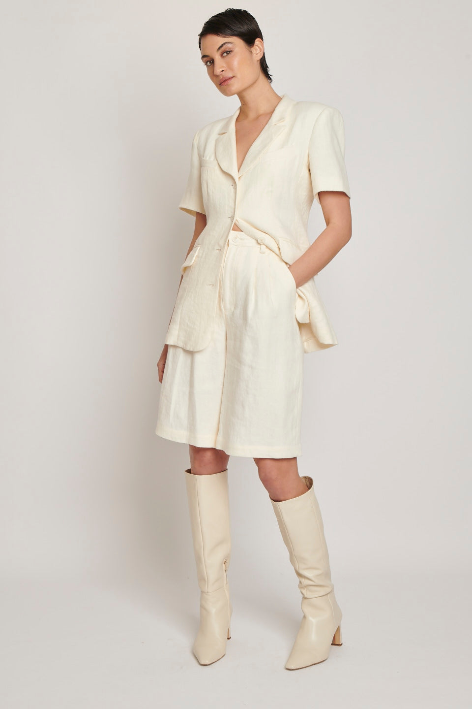 Short Sleeve Jacket - Black – Behida Dolić Millinery