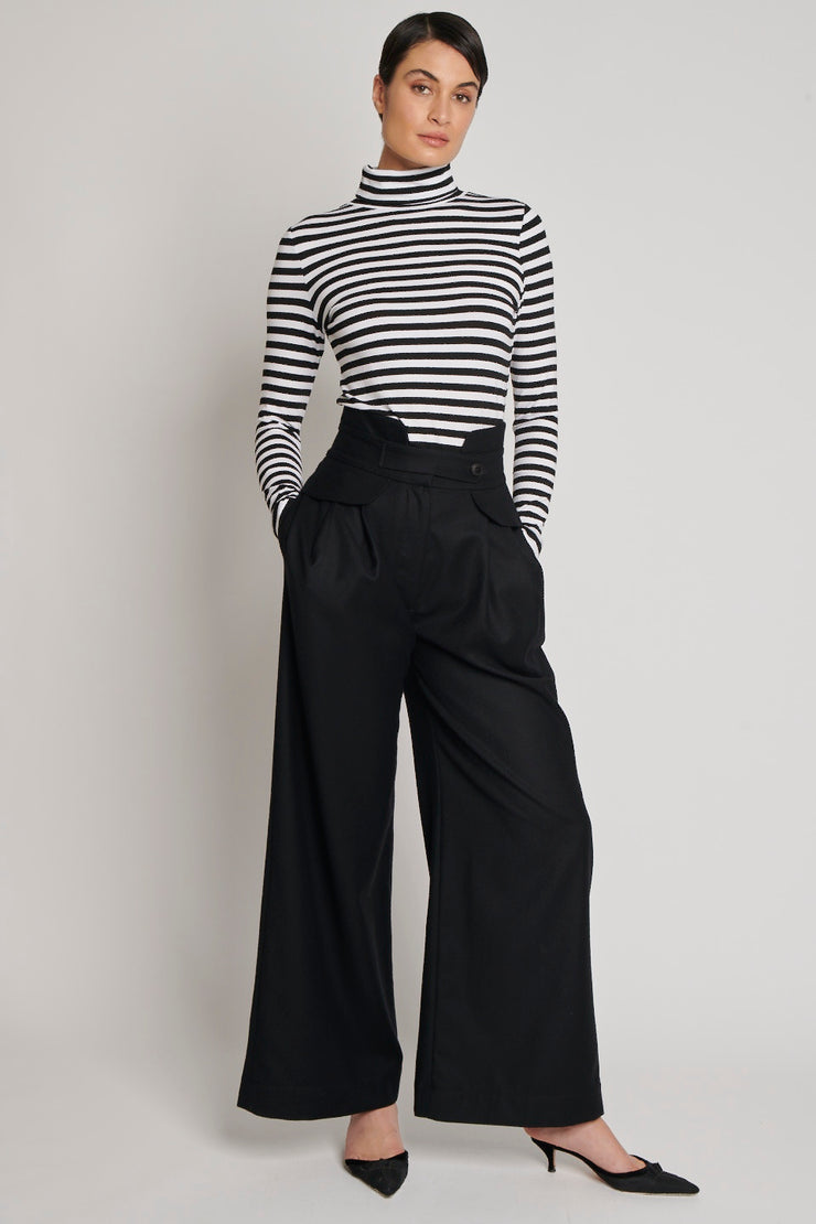 Lucia Riding Pant- Black Wool