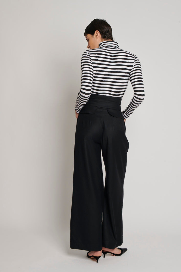 Lucia Riding Pant- Black Wool