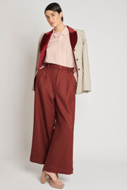 Ash Pants Burgundy Wool