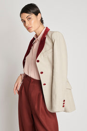 Flora Jacket in Natural Linen