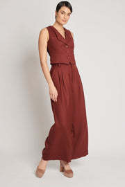 Ash Pants Burgundy Wool