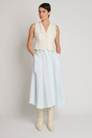 Frida Summer Suit Vest - Linen - Ivory