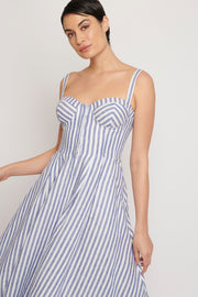 Megan Dress Stripe Linen