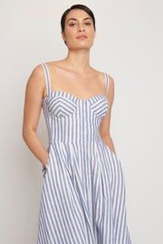 Megan Dress Stripe Linen