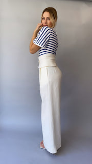 Lucia Riding Pant - Linen - Ivory