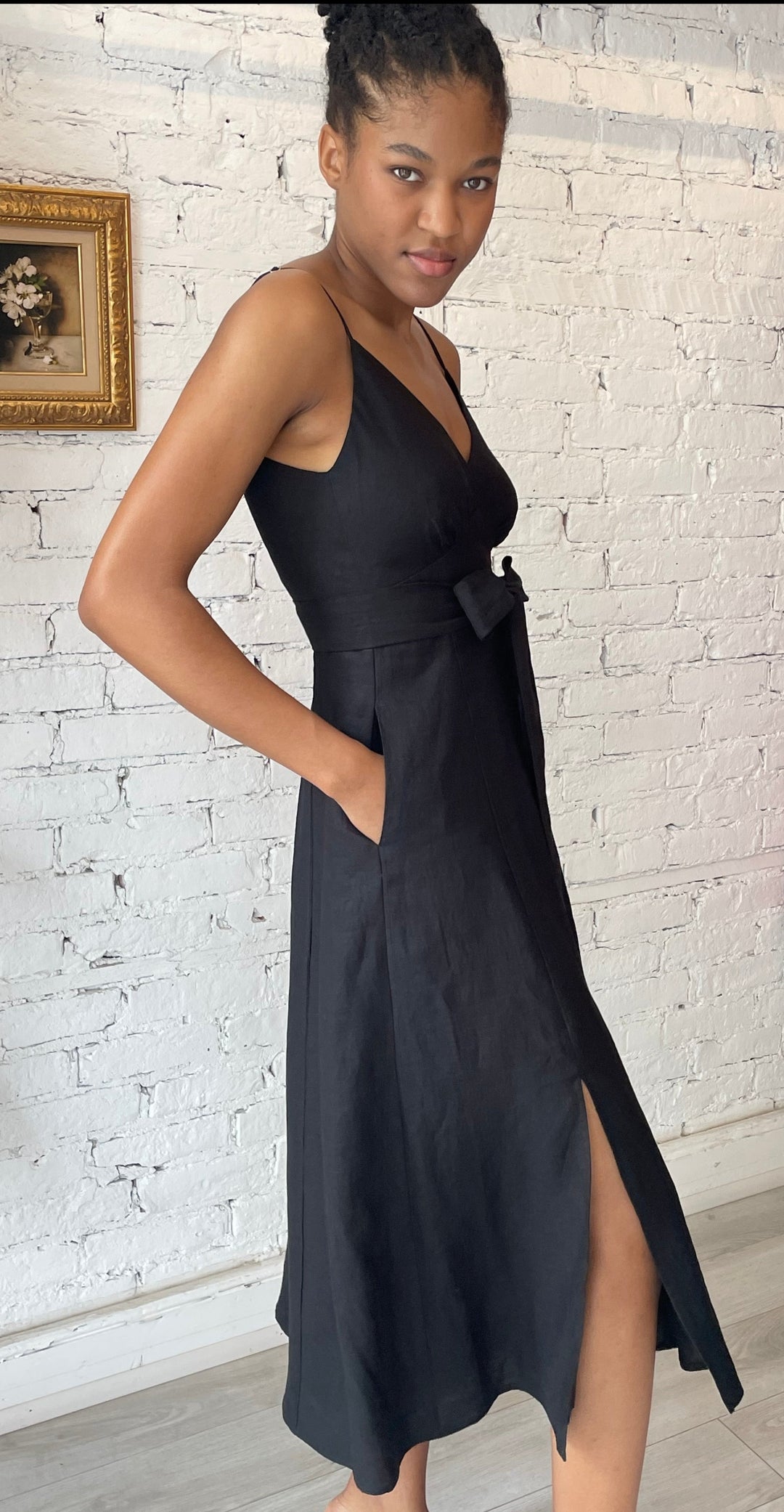 Georgette Slip Dress - Black – Behida Dolić Millinery
