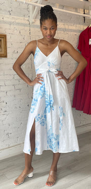 Georgette Slip Dress Blue Floral