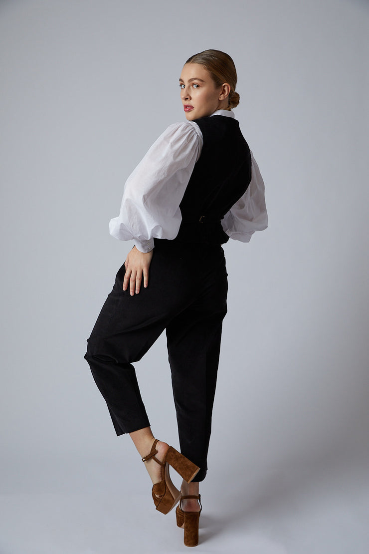 Black Corduroy Cassie Pants