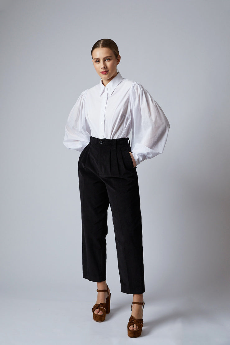 Black Corduroy Cassie Pants